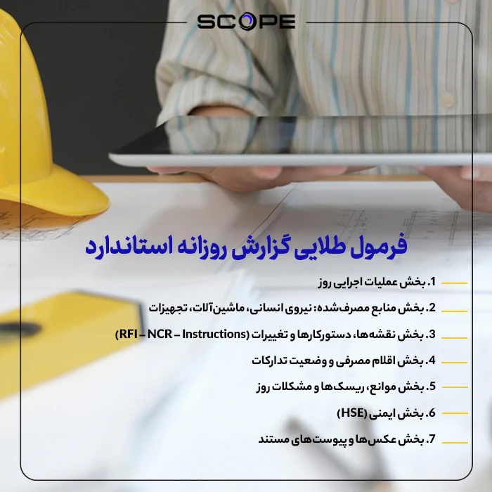 فرمول طلایی گزارش روزانه استاندارد